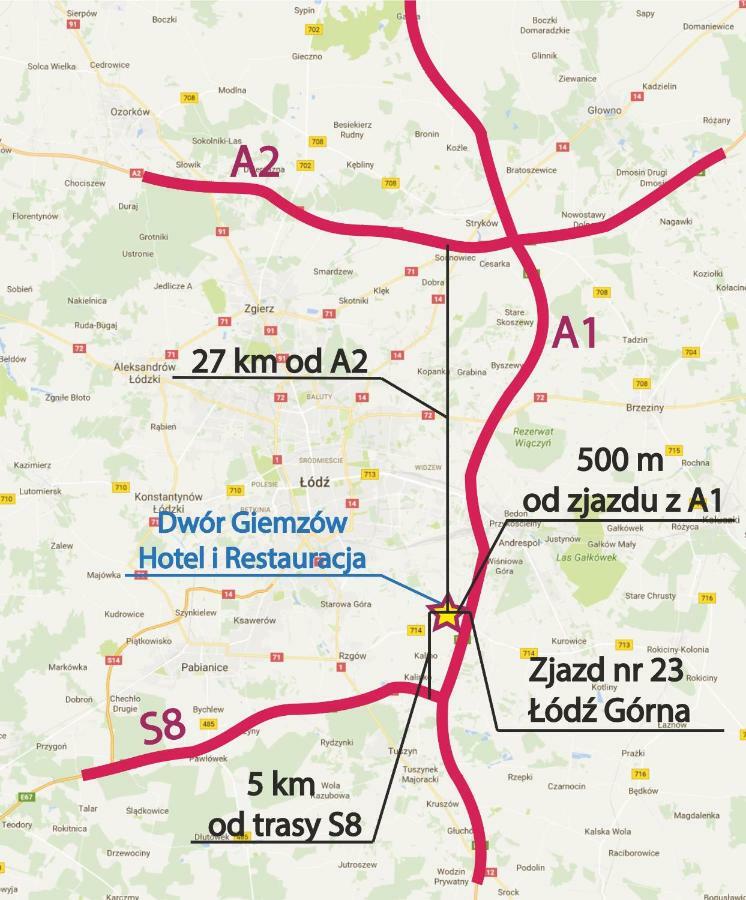 Dwór Giemzów Hotel - Autostrada A1 Łódź Exterior foto